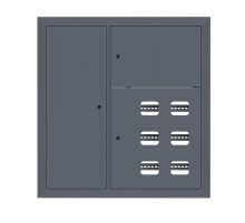 Щит этажный 6 кв. слаботочка слева RAL7024 (1000х950х150)  PROxima mb29-v-6z-ral7024 EKF