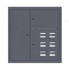 Щит этажный 6 кв. слаботочка слева RAL7024 (1000х950х150)  PROxima mb29-v-6z-ral7024 EKF