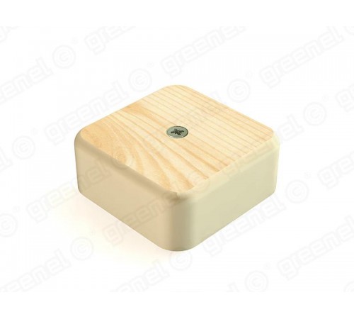 Коробка распределительная для о/п с кабель-каналом 50х50х20мм, IP40, цвет-СОСНА (4уп*48шт/192шт)  GE41205-11  GREENEL