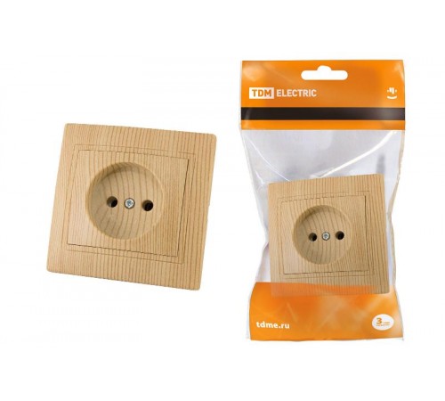 Розетка 2П 10А 250В "ЭКО" (сосна) "Таймыр"  SQ1814-0211  TDM