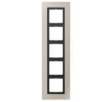 Рамка для серии LS-Plus 5-кратная; благородная сталь  LSP985ES  Jung