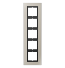 Рамка для серии LS-Plus 5-кратная; благородная сталь  LSP985ES  Jung