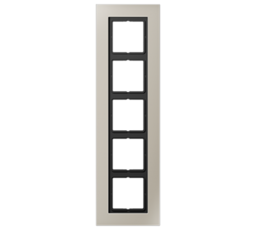 Рамка для серии LS-Plus 5-кратная; благородная сталь  LSP985ES  Jung