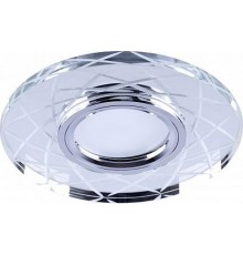 Светильник точечный встраиваемый под лампу, с подсветкой CD983 15LED*2835 SMD 4000K, MR16 50W G5.3, "круг",  хром (он же BS-CD983)  32440  FERON