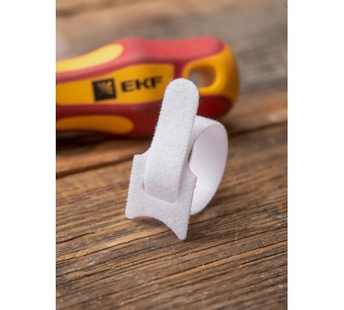 Хомут-липучка 12х135 мм белый (20 шт) EKF PROxima  hlct-1-w  EKF