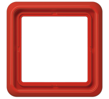 Рамка для вертикальной и горизонтальной установки ударопрочная, однократная; красный  CD581WURT  Jung