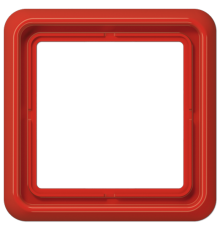 Рамка для вертикальной и горизонтальной установки ударопрочная, однократная; красный  CD581WURT  Jung