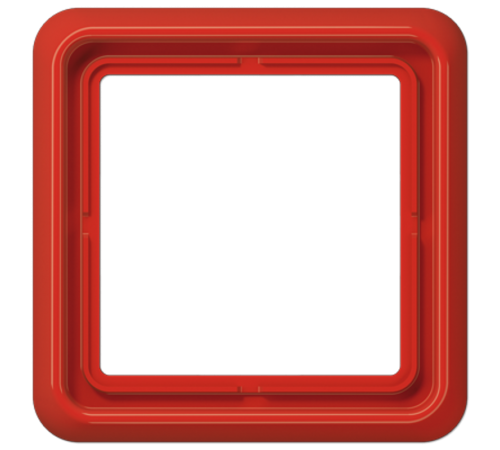 Рамка для вертикальной и горизонтальной установки ударопрочная, однократная; красный  CD581WURT  Jung