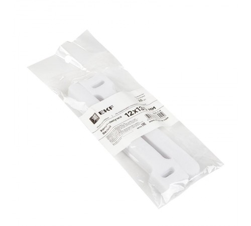 Хомут-липучка 12х135 мм белый (20 шт) EKF PROxima  hlct-1-w  EKF