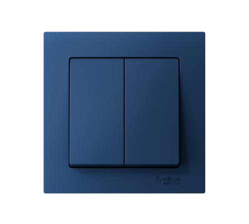 AtlasDesign Аквамарин Выключатель 2-клавишный, сх.5, 10АХ, (в сборе с рамкой), быстрозажимные клеммы  ATN001152S  SE