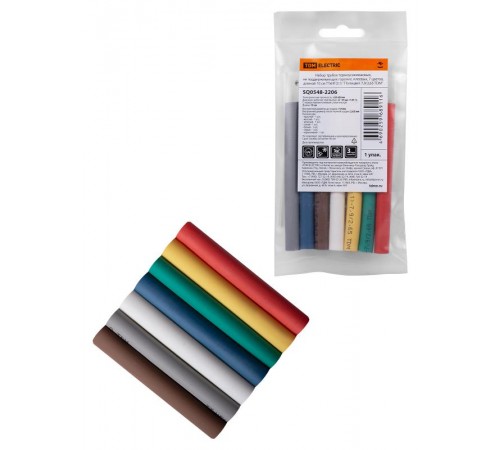 Набор трубок термоусаживаемых, клеевых ТТкНГ(3:1) "Полицвет 7,9/2,65 "  SQ0548-2206  TDM