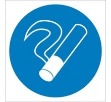 Знак M 15 "Курить здесь" ф200 мм, пластик ГОСТ Р 12.4.026-2001  pn-m-15  EKF