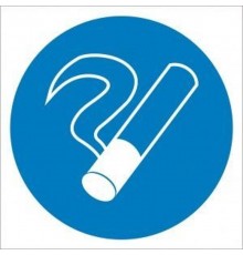 Знак M 15 "Курить здесь" ф200 мм, пластик ГОСТ Р 12.4.026-2001  pn-m-15  EKF