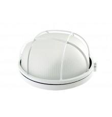 Светильник пылевлагозащищенный под лампу для ЖКХ НПБ 1102 100Вт ЛН E27 IP54 белый круг с решеткой  SQ0303-0026  TDM