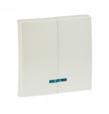 Валенсия лицевая панель выключателя 2-кл. с индикатором 10А жемчуг EKF PROxima   ESV10-L-123-50   EKF