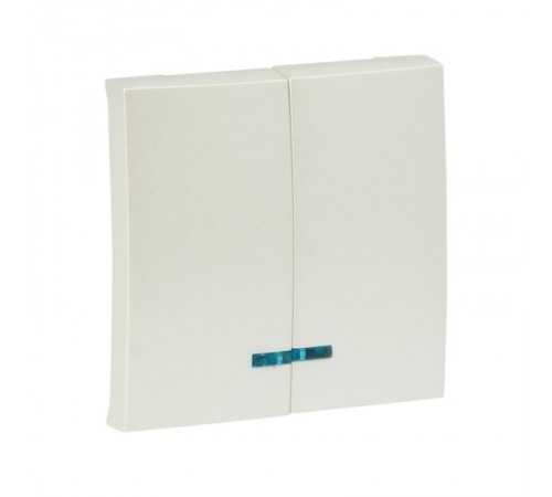 Валенсия лицевая панель выключателя 2-кл. с индикатором 10А жемчуг EKF PROxima   ESV10-L-123-50   EKF