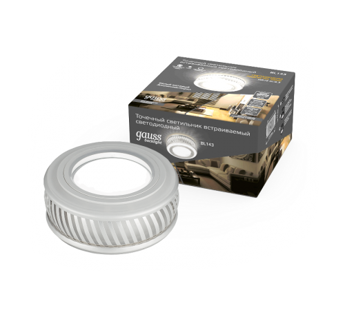 Светильник точечный встраиваемый Backlight BL143 Кругл.Gu5.3, 3W, LED 3000K 1/40 белый матовый  BL143  Gauss