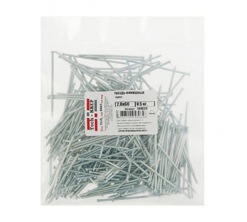 Гвоздь финишный оцинкованный 2,0х60 (0,5 кг) - пакет  104839  Tech-KREP