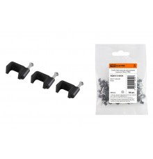 Скоба 9мм плоская пластиковая (черная) (50шт)  SQ0513-0034  TDM