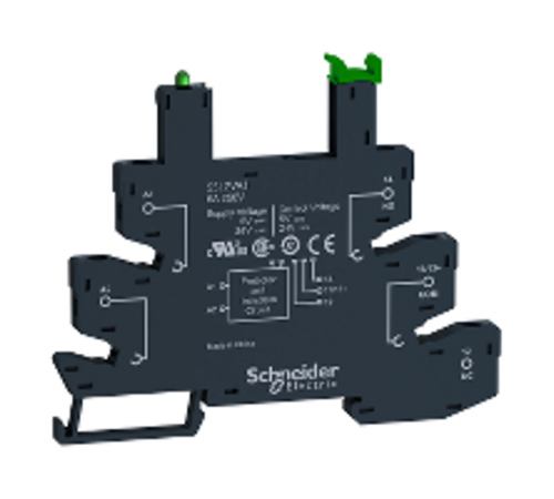 Розетка 230В AC/DC для реле интерфейсного 60В DC, push-in зажим  SSLZRA4  SE