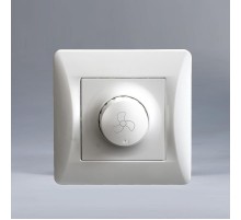 Регулятор скорости вентилятора поворотный, 220-250V, 300VA (белый)  201153  SPL