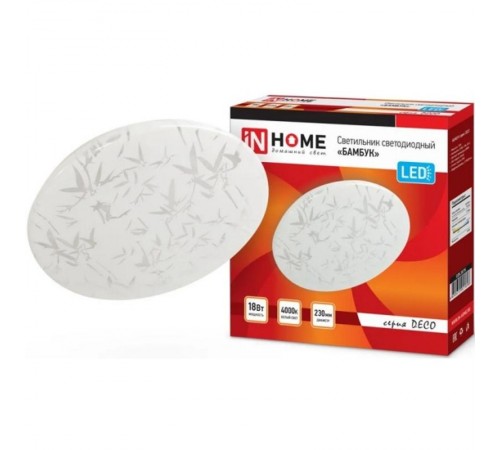 Светильник светодиодный серии DECO 18Вт 230В 4000К 1170лм 230х55мм БАМБУК  4690612021898  IN HOME
