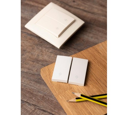 Валенсия лицевая панель выключателя 2-кл. проходного 10А жемчуг EKF PROxima   ESV10-L-027-50   EKF