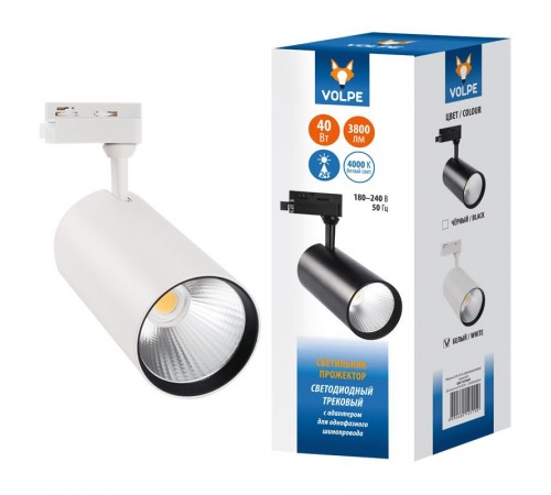 Светильник светодиодный трековый ULB-Q276 40W/4000К WHITE 3800 Лм 4000К белый  UL-00005945  Volpe