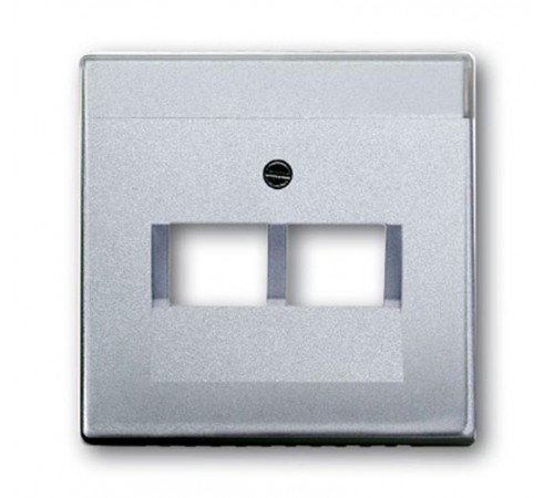 Плата центральная (накладка) для 2-постовой телекоммуникационной розетки, серия solo/future, цвет серебр.-алюм.  1710-0-3610   2CKA001710A3610  ABB