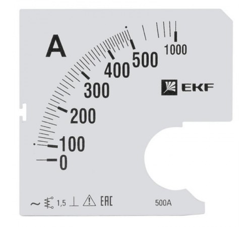 Шкала сменная для A961 500/5А-1,5 EKF PROxima  s-a961-500  EKF