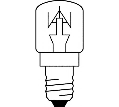 Лампа накаливания ЛОН трубчатая d22мм E14 15Вт 230В прозрачная, для печей и духовых шкафов SPC.T OVEN CL 15W 230V E14 FS1  4050300003108  Osram