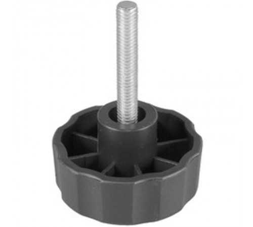 Ручка-барашек пластик. D42 с резьбовым штифтом М8х35, чёрный (1шт)- пакет   144192  Tech-KREP