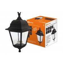 Светильник садово-парковый НСУ 04-60-001 60Вт ЛН/КЛЛ/LED Е27 IP44 четырехгранник, подвес, пластик, черный  SQ0330-0706  TDM