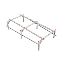 Опорная конструкция для установки оборудования TECHNORAPTOR 1000х2000 тип 2  KM-TR-SSEI-1000-2000-2  КМ - профиль