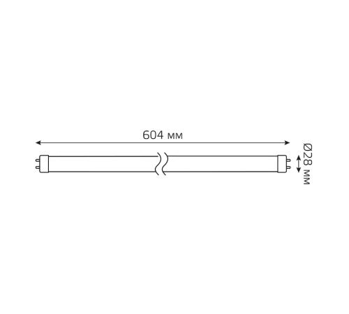 Лампа светодиодная LED Elementary T8 Glass 600mm G13 10W 780lm 4000K  93020  Gauss
