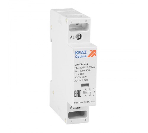 Контактор модульный OptiDin MK-100-2020-230AC (L)  343728  КЭАЗ