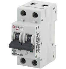 Выключатель автоматический двухполюсный Pro NO-901-54 ВА47-63 2P 25А кривая C  Б0031826  ЭРА