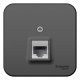 Blanca Антрацит О/У с изолирующей пластиной Розетка компьютерная RJ45, кат.5E  BLNIA045006  SE