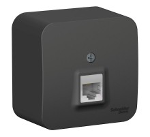 Blanca Антрацит О/У с изолирующей пластиной Розетка компьютерная RJ45, кат.5E  BLNIA045006  SE