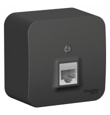 Blanca Антрацит О/У с изолирующей пластиной Розетка компьютерная RJ45, кат.5E  BLNIA045006  SE