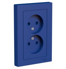 AtlasDesign Аквамарин Розетка 2-ая без заземления со шторками,16А, в сборе  ATN001122  SE