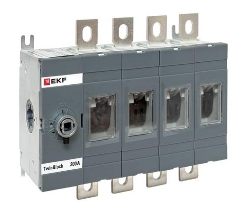 Рубильник 200A 4P без рукоятки управления TwinBlock  tb-s-200-4p  EKF