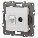 Розетка Elegance 14-3110-01М RJ45+TV, белый матовый  Б0065767  ЭРА