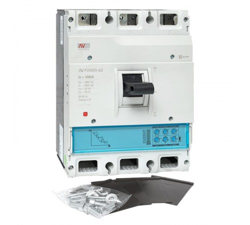 Выключатель автоматический AV POWER-4/3 1000А 50kA ETU2.0  mccb-43-1000-2.0-av  EKF