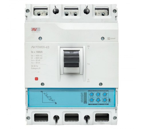 Выключатель автоматический AV POWER-4/3 1000А 50kA ETU2.0  mccb-43-1000-2.0-av  EKF