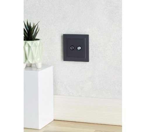 BRITE Рамка 1-ая IP44 РУ-1-БрГ-44 графит  BR-M12-44-K53  IEK