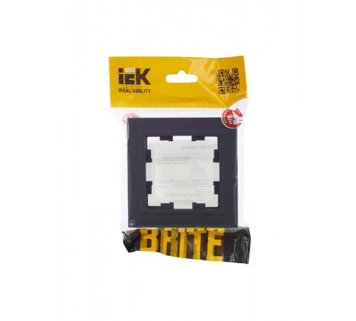 BRITE Рамка 1-ая IP44 РУ-1-БрГ-44 графит  BR-M12-44-K53  IEK