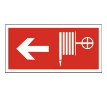 Знак безопасности BL-2010B.F30"Указ. движения к пожарному крану налево"  a18336  Белый свет