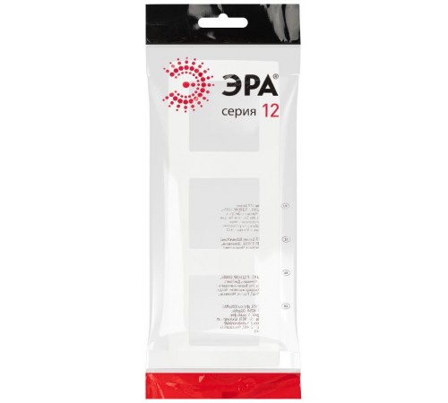 Рамка для розеток и выключателей ЭРА Серия 12 12-5003-01М на 3 поста, белый матовый   Б0065738  ЭРА