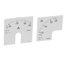Измерительная шкала (1 круглая + 1 квадратная) для аналоговых амперметров - 0-400 A  014618  Legrand